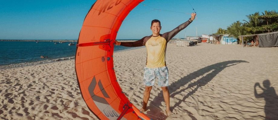 Kite 4 metros para rider pesado, funciona?